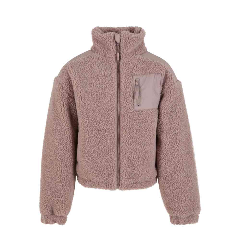 Urban Classics - Sherpa Mix Kinder Jacket - Roze